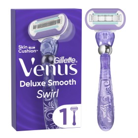 Gillette Venus Deluxe Smooth Swirl Γυναικεία Ξυριστική Μηχανή με 1 Ανταλλακτική Κεφαλή 1 Τεμάχιο & 1 Ανταλλακτικό Gillette Venus Deluxe Smooth Swirl Γυναικεία Ξυριστική Μηχανή με 1 Ανταλλακτική Κεφαλή 1 Τεμάχιο & 1 Ανταλλακτικό