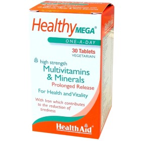 HEALTH AID Mega Mlutivit & Miner Συμπλήρωμα με Πολυβιταμίνες , Ιχνοστοιχεία & Βότανα 30 Ταμπλέτες