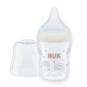 Nuk Perfect Match Μπιμπερό Πλαστικό 0m+ με Δείκτη Ελέγχου Θερμοκρασίας Mικρής Οπής Ουράνιο Τόξο 150ml
