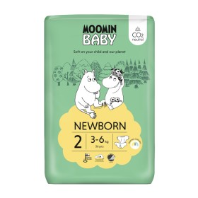 Moomin Baby Βρεφικές Πάνες για Νεογέννητο No2 (3-6kg) 56 Τεμάχια