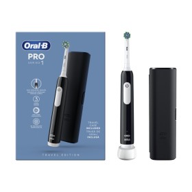 Oral-B Pro Series 1 Ηλεκτρική Οδοντόβουρτσα Μαύρη & Θήκη Ταξιδίου 1 Τεμάχιο