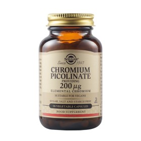 Solgar Chromium Picolinate 200μg για τον Έλεγχο του Σακχάρου στο Αίμα 90 Φυτικές Κάψουλες