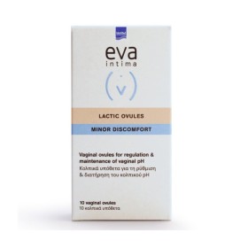 INTERMED Eva Intima Minor Discomfort Lactic Ovules Vaginal Suppositories for the Sensitive Area 10 Pieces