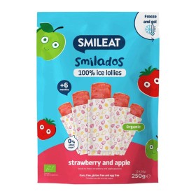 Smileat Organic Smilados Γρανίτες από Πολτό Φρούτων με Φράουλα & Mήλο από 6m+ 5x50g Smileat Organic Smilados Γρανίτες από Πολτό Φρούτων με Φράουλα & Mήλο από 6m+ 5x50g