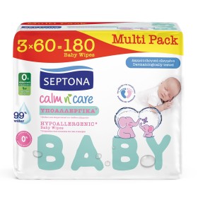 Septona Promo Calm N Care Υποαλλεργικά Μωρομάντηλα 3x60 Tεμάχια Septona Promo Calm N Care Υποαλλεργικά Μωρομάντηλα 3x60 Tεμάχια