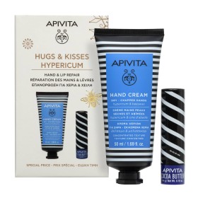 Apivita Promo Hugs & Kisses Hypericum Ενυδατική Κρέμα Χεριών με Μελισσοκέρι 50ml & Lipcare Βούτυρο Κακάο SPF20 4.4g