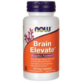 NOW Brain Elevate Συμπλήρωμα για την Μνήμη 60 Φυτικές Κάψουλες