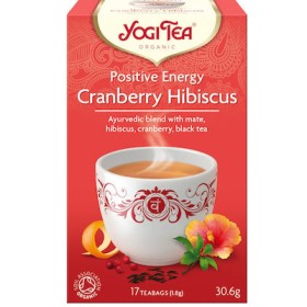 Yogi Tea Positive Energy Cranberry Hibiscus Βιολογικό Τσάι για Θετική Ενέργεια 17 Φακελάκια 30.6g