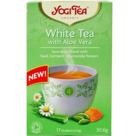 Yogi Tea White Tea With Aloe Vera Βιολογικό Τσάι για Aποτοξίνωση 17 Φακελάκια 30.6g