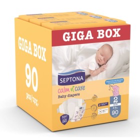 Septona Giga Box Calm N Care Πάνες Mini No2 (3-6kg) 3x30 Τεμάχια