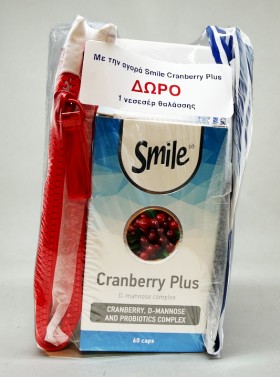 Smile Promo Cranberry Plus D-Mannose Complex 60 Κάψουλες & Νεσεσέρ Θαλάσσης Smile Promo Cranberry Plus D-Mannose Complex 60 Κάψουλες & Νεσεσέρ Θαλάσσης