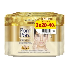 Pom Pon Promo Gold Υγρά Μαντήλια Ντεμακιγιάζ 2x20 Τεμάχια Pom Pon Promo Gold Υγρά Μαντήλια Ντεμακιγιάζ 2x20 Τεμάχια
