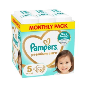 Pampers Premium Care Μέγεθος 5 (11kg-16kg) Βρεφικές Πάνες 160 Τεμάχια [Monthly Pack]