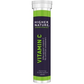 HIGHER Nature Vitamin C 1000mg  Fizzy 20 Αναβράζοντα Δισκία