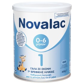 NOVALAC 1 Βρεφικό Γάλα σε Σκόνη έως τον 6o μήνα 400g