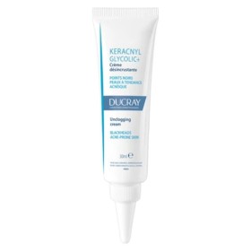DUCRAY Keracnyl Glycolic+ Unclogging Cream 24-Hour Anti-Acne Moisturizing Face Cream for Oily Skin 30ml