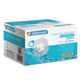 Alfashield Αποστειρωμένα Αυτοκόλλητα Επιθέματα 10x10cm 50 Τεμάχια