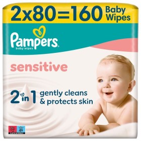 Pampers Promo Sensitive  2 σε 1 Μωρομάντηλα 2X80 Τεμάχια