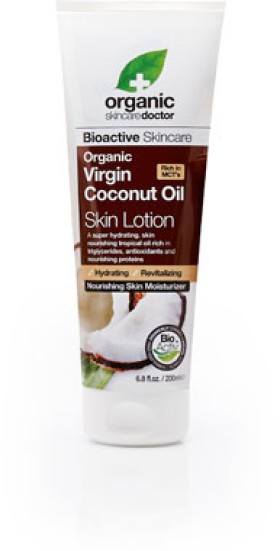 Dr.organic Virgin Coconut Oil Skin Lotion Ενυδατικό Αντιγηραντικό Γαλάκτωμα Σώματος με Βιολογικό Έλαιο Καρύδας 200ml