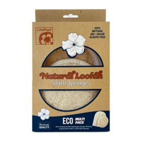 Lifoplus Promo Eco Multi Pack Natural Loofah Φυσικό Σφουγγάρι Λούφας 2 Τεμάχια