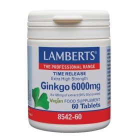 Lamberts Ginkgo Biloba Extract 6000mg Συμπλήρωμα για Μνήμη & Κυκλοφορία Αίματος 60 Ταμπλέτες Lamberts Ginkgo Biloba Extract 6000mg Συμπλήρωμα για Μνήμη & Κυκλοφορία Αίματος 60 Ταμπλέτες
