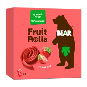 Bear Fruit Roll Strawberry Αποξηραμένα Ρολά Φρούτων & Λαχανικών με Φράουλα 5x20g Bear Fruit Roll Strawberry Αποξηραμένα Ρολά Φρούτων & Λαχανικών με Φράουλα 5x20g