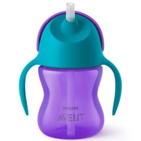 PHILIPS AVENT Cup with Straw Bendy Blue-Purple 9m+ 200ml [SCF796/02]