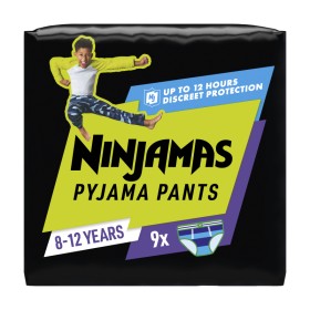 PAMPERS Ninjamas Pyjama Pants Πάνες Βρακάκι για Αγόρια 8-12 Eτών (27-43kg) 9τμχ