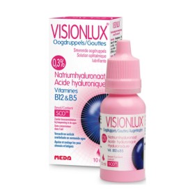 NOVAX Visionlux Lubrucating Eye Drops Λιπαντικό Οφθαλμικό Διάλυμα με Υαλουρονικό Νάτριο σε Σταγόνες 10ml