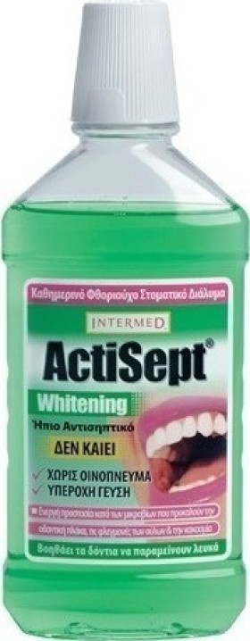 INTERMED Actisept Whitening Mouthwash Στοματικό Διάλυμα Λεύκανσης 500ml