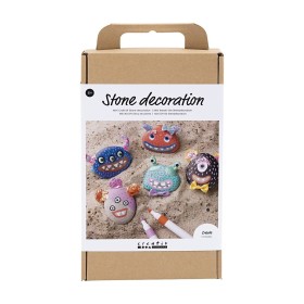 Creativ Company Craft Kit Stone Decoration Κιτ Χειροτεχνίας με Πέτρινη Διακόσμηση Monster από 6+ Ετών 1 Τεμάχιο