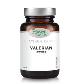 POWER OF NATURE Platinum Range Valerian 300mg για τον Ύπνο & το Άγχος 30 Φυτικές Κάψουλες