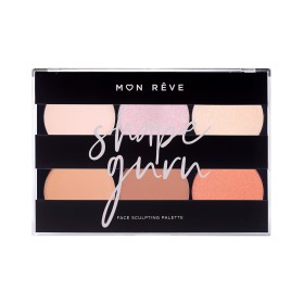 Mon Reve Shape Guru Face Sculpting Palette Παλέτα Σμίλευσης Προσώπου με Highlighter Contour & Blush 01 Light 1 Τεμάχιο