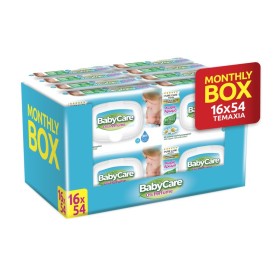 BABYCARE Baby Wipes 0% Perfume with Lid Monthly Box 16x54 Pieces
