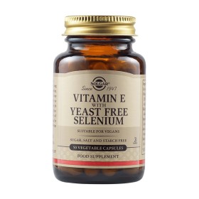 Solgar Vitamin E With Yeast Free Selenium για Τόνωση του Οργανισμού 50 Φυτικές Κάψουλες