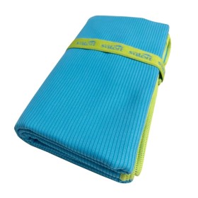 Solart Πετσέτα Θαλάσσης Microfiber 75x150cm Κοτλέ Μπλε με Λαχανί Δέστρα