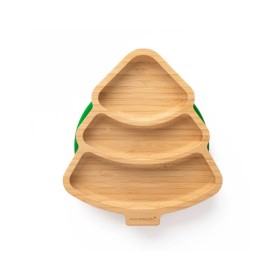 Eco Rascals Bamboo Plate Christmas Tree Πιάτο με Χωρίσματα και Σιλικόνη 1 Τεμάχιο