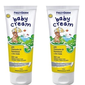 FREZYDERM Promo Baby Cream Προστατευτική Αδιάβροχη Κρέμα για Αλλαγή Πάνας 2x175ml [Sticker -30%]