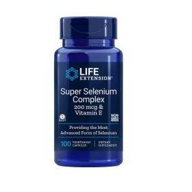 LIFE EXTENSION Super Selenium Complex 200mcg & Vitamin E 100 Vegetarian Caps