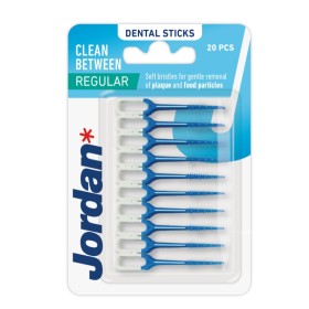 JORDAN Clean Between Sticks Medium Μεσοδόντιες Οδοντογλυφίδες Μέτριες σε Μπλε Χρώμα 20 Τεμάχια