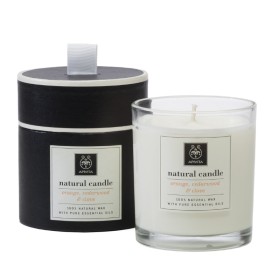Apivita Natural Candle Φυσικό Κερί με Αιθέρια Έλαια Πορτοκαλιού Κέδρο & Γαρύφαλλο 235gr