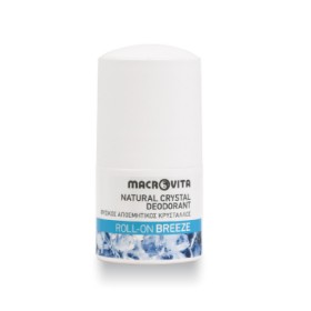 Macrovita Natural Crystal Deodorant Roll-On Breeze - Φυσικός Αποσμητικός Κρύσταλλος 50ml