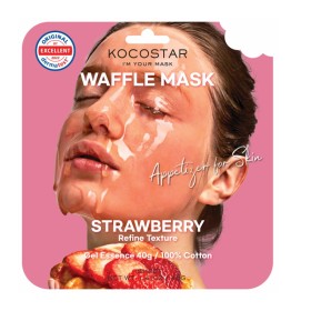 KOCOSTAR Waffle Mask Strawberry Μάσκα Προσώπου για Λιπαρές Επιδερμίδες 40g