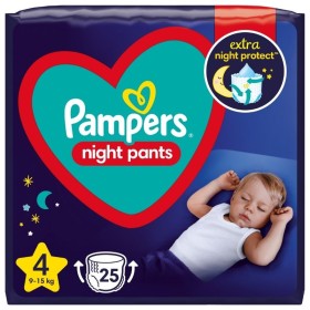 PAMPERS Night Pants Πάνες Μέγεθος 4 9-15kg 25 Τεμάχια