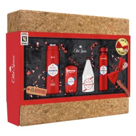 OLD SPICE Promo Gentleman Cork Box with Whitewater Deodorant Stick 50ml & Deodorant Spray 150ml & Shower Gel 250ml & Aftershave 100ml & Bow Tie