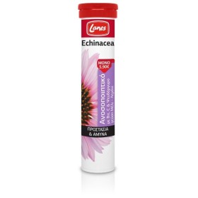 LANES Echinacea Βιταμίνη C με Γεύση Μέλι- Λεμόνι 20 Αναβράζοντα Δισκία 