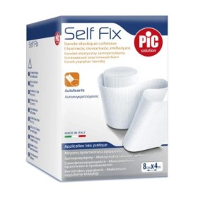 PIC Self Fix Elastic Bandage Ελαστικός Συνεκτικός Επίδεσμος 8cmx4m 1 Τεμάχιο