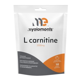 MY ELEMENTS L-Carnitine για Έλεγχο Επιπέδων Λίπους & Αποκατάσταση μετά από Αθλητική Προπόνηση με Γεύση Πορτοκάλι 10 Φακελίσκοι