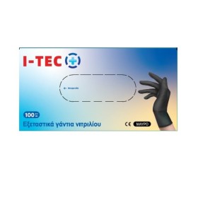 I-Tec Εξεταστικά Γάντια Νιτριλίου Xωρίς Πούδρα Μαύρο 100τμχ (XXLarge) I-Tec Εξεταστικά Γάντια Νιτριλίου Xωρίς Πούδρα Μαύρο 100τμχ (XXLarge)