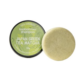 Boobam Bar Shampoo Japan Green Tea Matcha Σαμπουάν σε Μπάρα Πράσινο Ιαπωνικό Τσάι Matcha για Όλους τους Τύπους Μαλλιών 60g